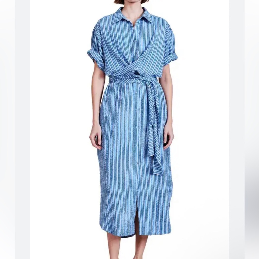 Apiece Apart Nicoya Wrap Shirt Dress!  Size S! So Chic - Picture 3 of 3